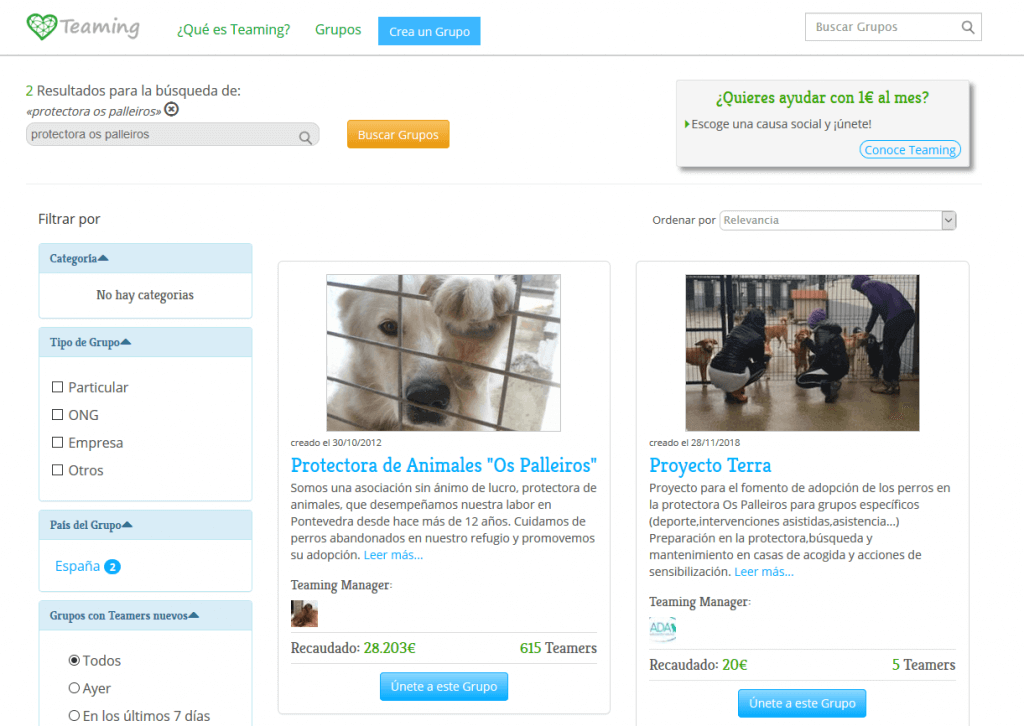 recaudar fondos online asociaciones de animales