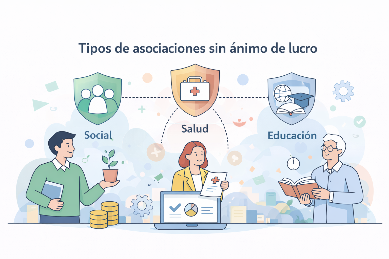 Tipos de asociaciones sin ánimo de lucro más comunes