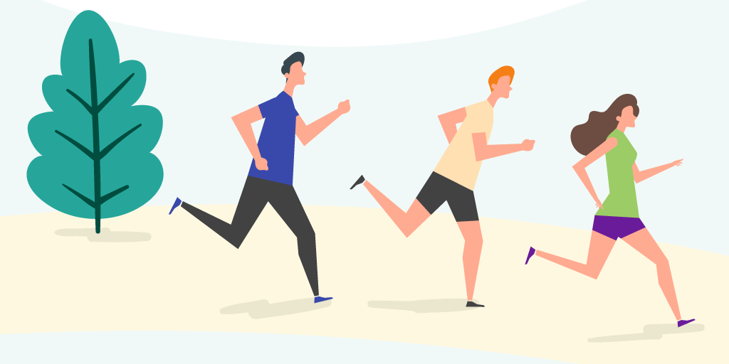 personas corriendo en una actividad planificada por una asociación en cucunver